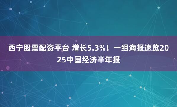 西宁股票配资平台 增长5.3%！一组海报速览2025中国经济半年报